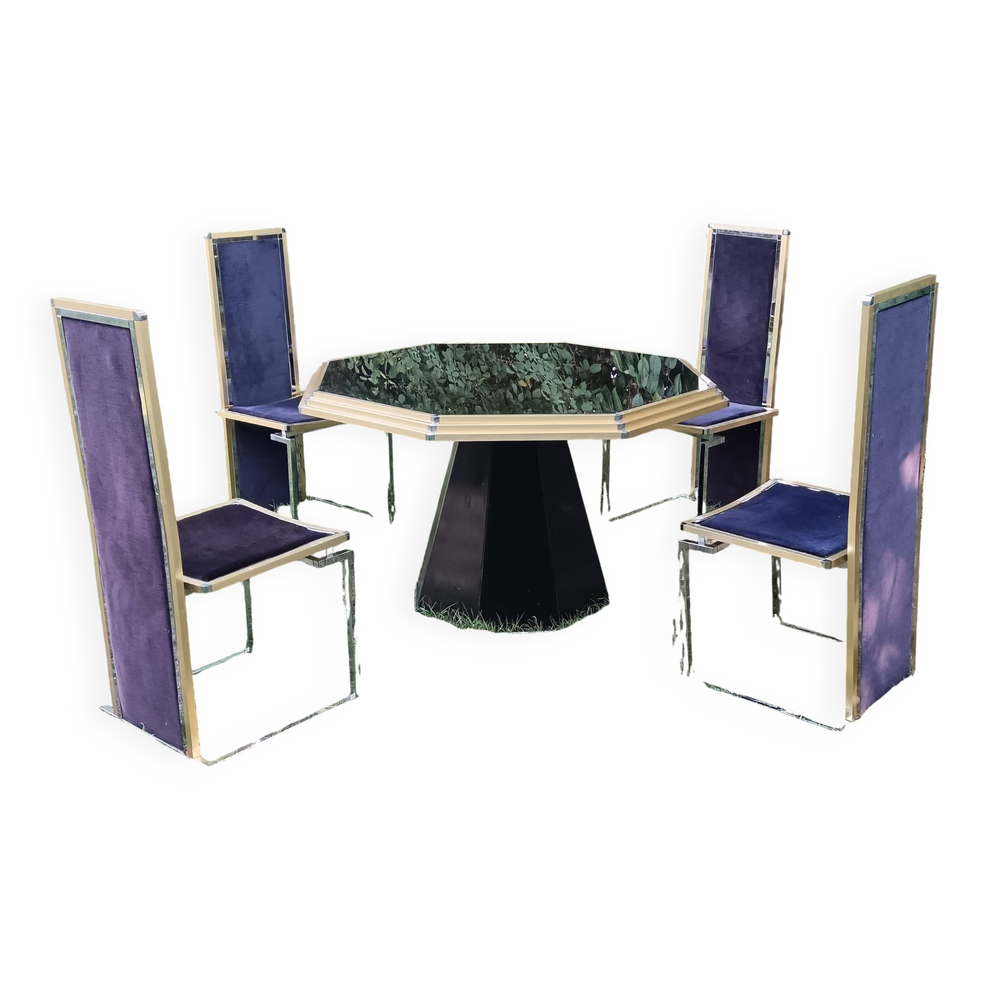 Ensemble table et 4 chaises Willy Rizzo