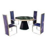 Willy Rizzo table and 4 chairs set
