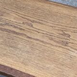 Rustic oak farmhouse coffee table, monastery style, 1950s