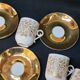 9 Moka Coffee Cups + Saucers Arabia Finland Mira Design Esteri Tomula