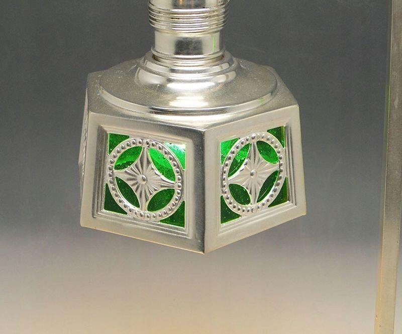 Art Nouveau silver-plated desk lamp, early 20th century