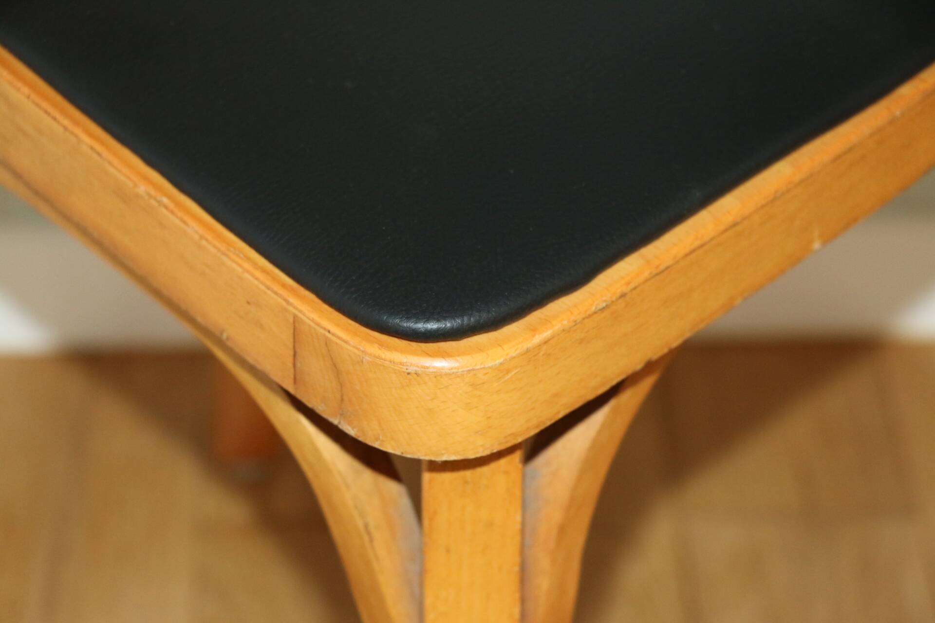Baumann n°12 black skai chair, light beech