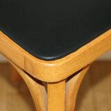 Baumann n°12 black skai chair, light beech