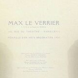 Serre-livres en bronze Max Le Verrier 1925