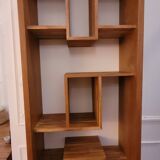 Custom-made solid oak bookcase