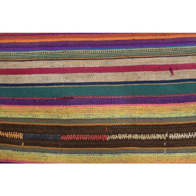 Vintage Turkish Oushak Handmade Wool Cotton Beige Kilim Area Rug 167x231