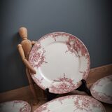 Set of 6 flat plates Red Dolphin 1920