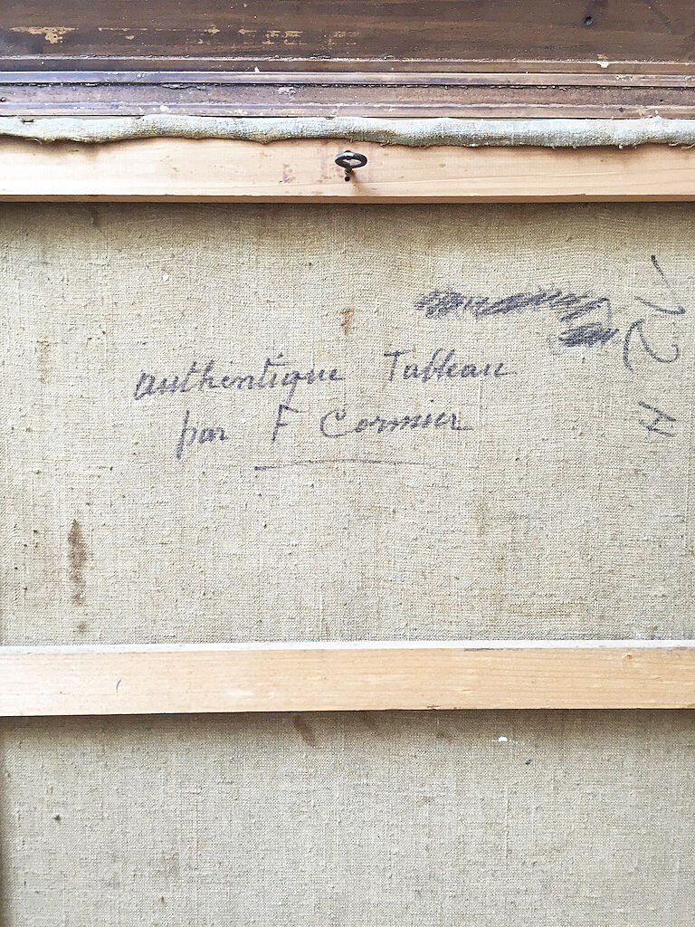 Oil on canvas framed "garden"