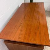 Vintage wooden desk with bleacher on the side