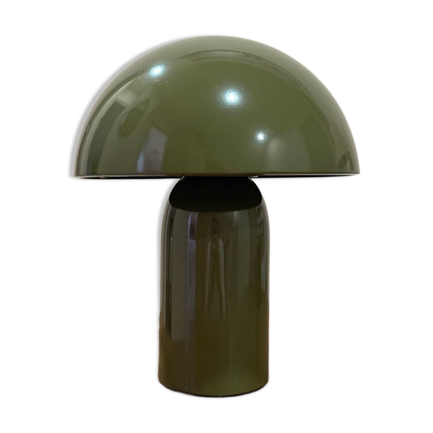 Lampe champignon vert kaki