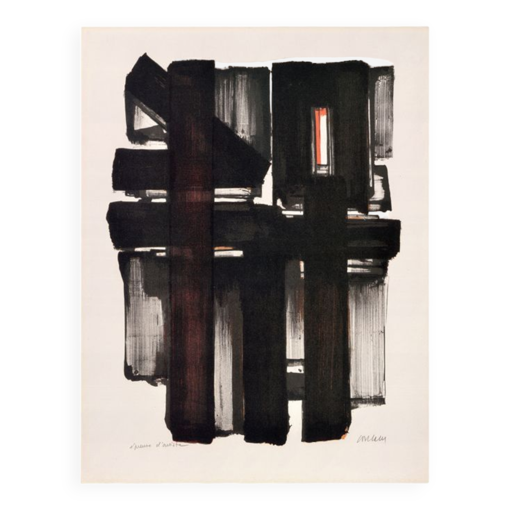 Lithograph Pierre Soulages