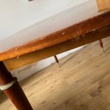 Table ronde acajou avec rallonge