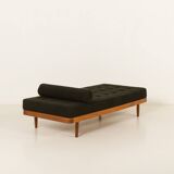 Danish teak daybed in thick boucle fabric, 1960s