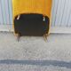 Vintage armchair yellow fabric