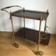 Service bar with vintage wheels in formica and brass 60s