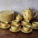 Hand-painted earthenware tea set – red apple motif