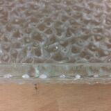 Holophane square wall lamp in chiseled glass, 60s
