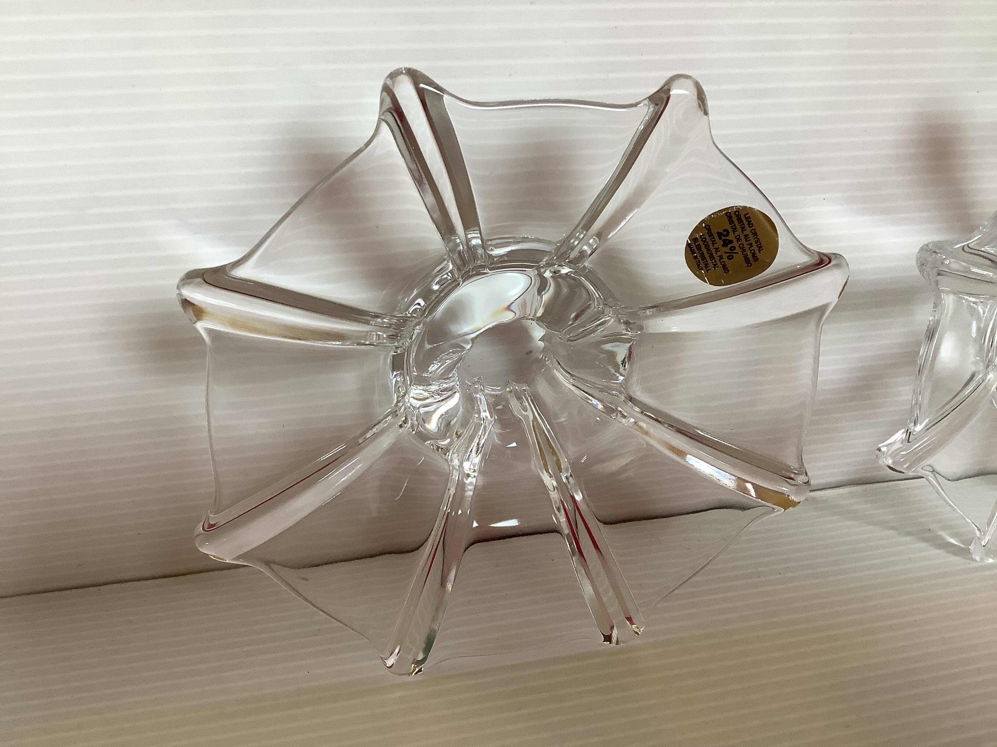 Pair of crystal candle holders RCR Italy