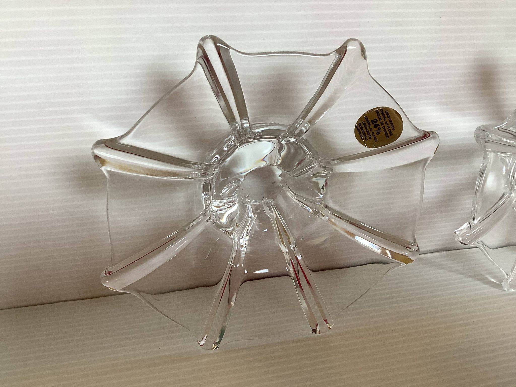 Pair of crystal candle holders RCR Italy