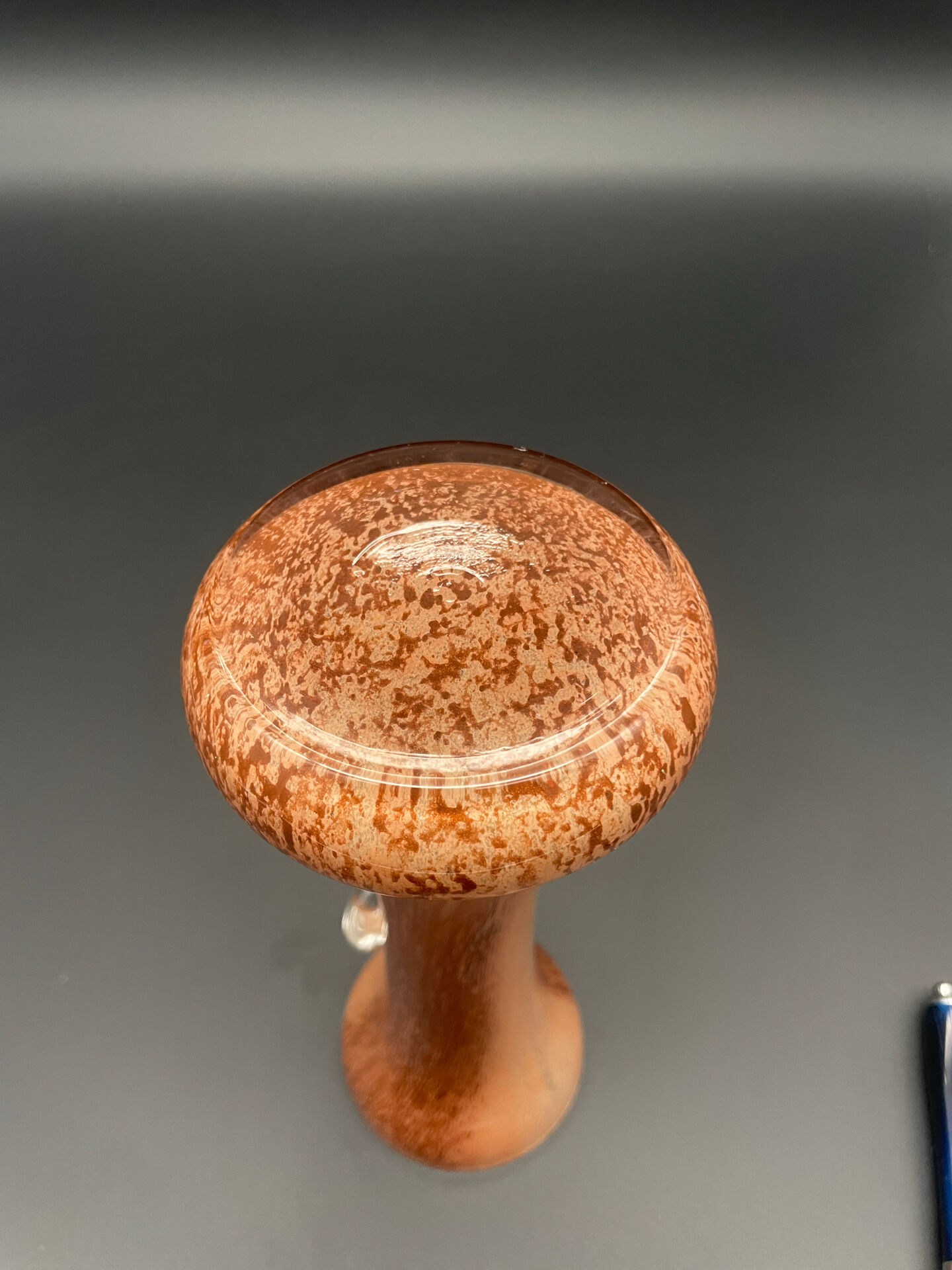 Vintage blown glass soliflore vase with applied decoration.