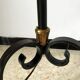 Lampadaire vintage en fer forgé et bronze années 50