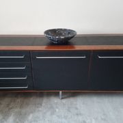 Rare row of wood and leatherette of the 60s 70s