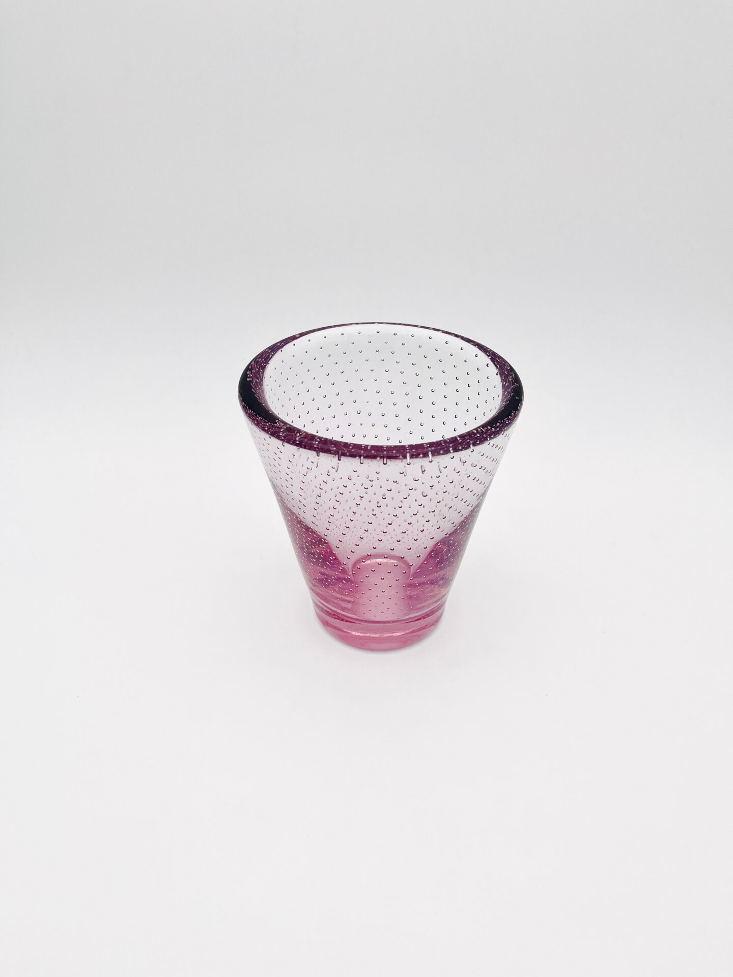 Murano Vase Archimede Seguso Bullicante Amethyst 1950
