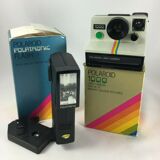 Polaroid 1000 land camera et flash polatronic polaroid avec adaptateur