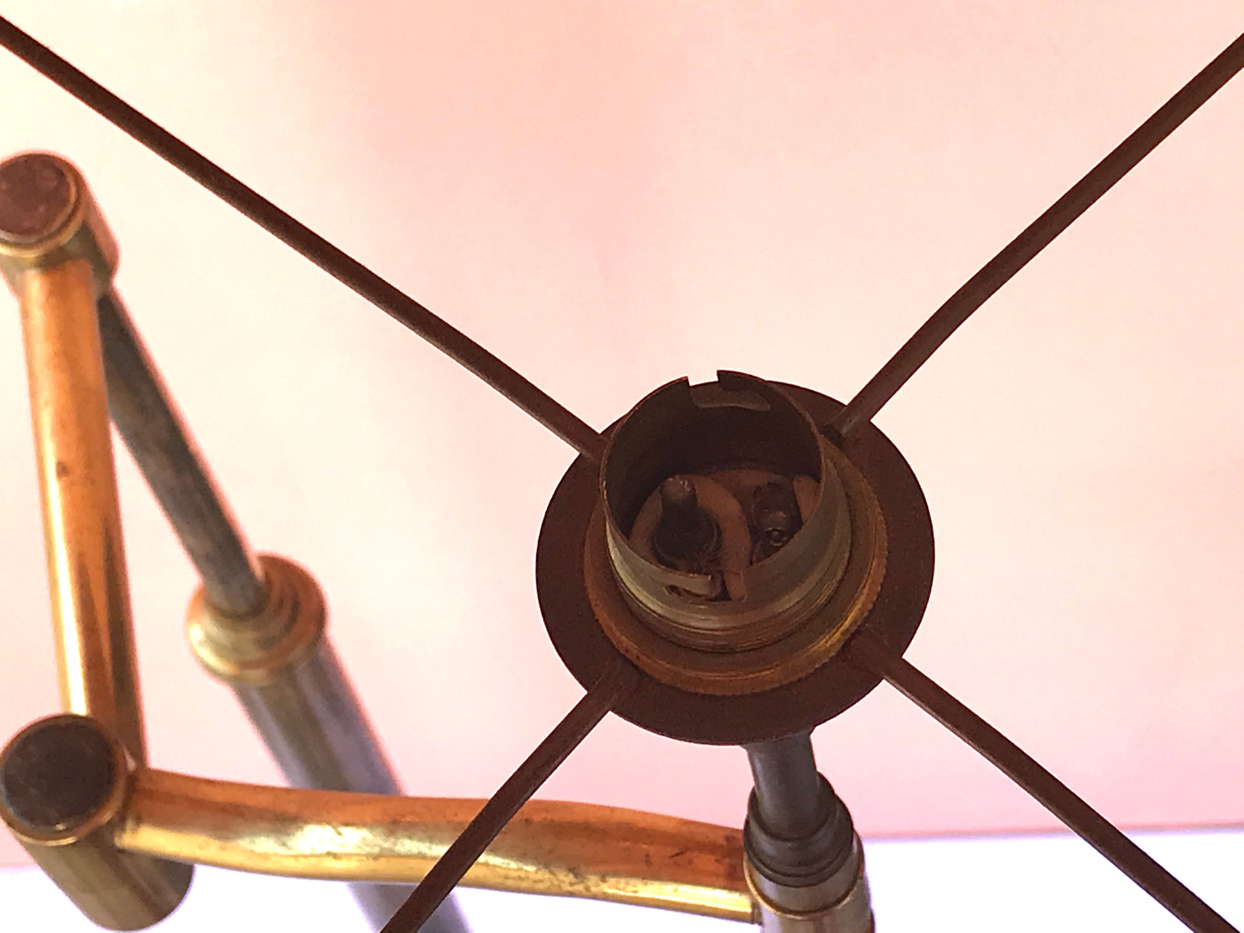 Vintage floor lamp from the 50s in brass