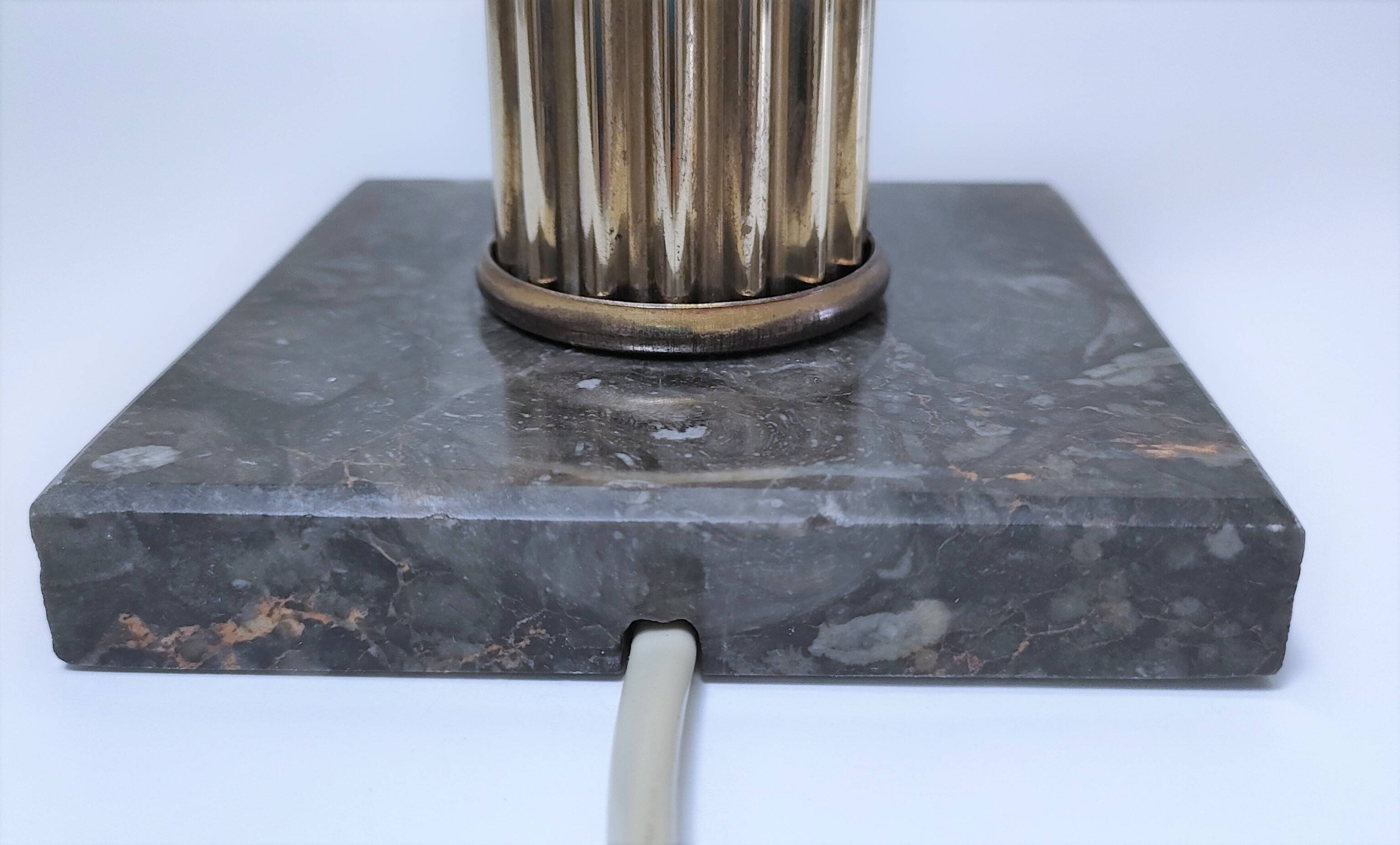 Lamp foot column brass marble neo classic vintage