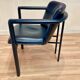 "Leolux" designer leather and metal armchair.
