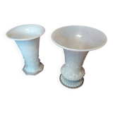 Vases opaline Charles X porte-ananas
