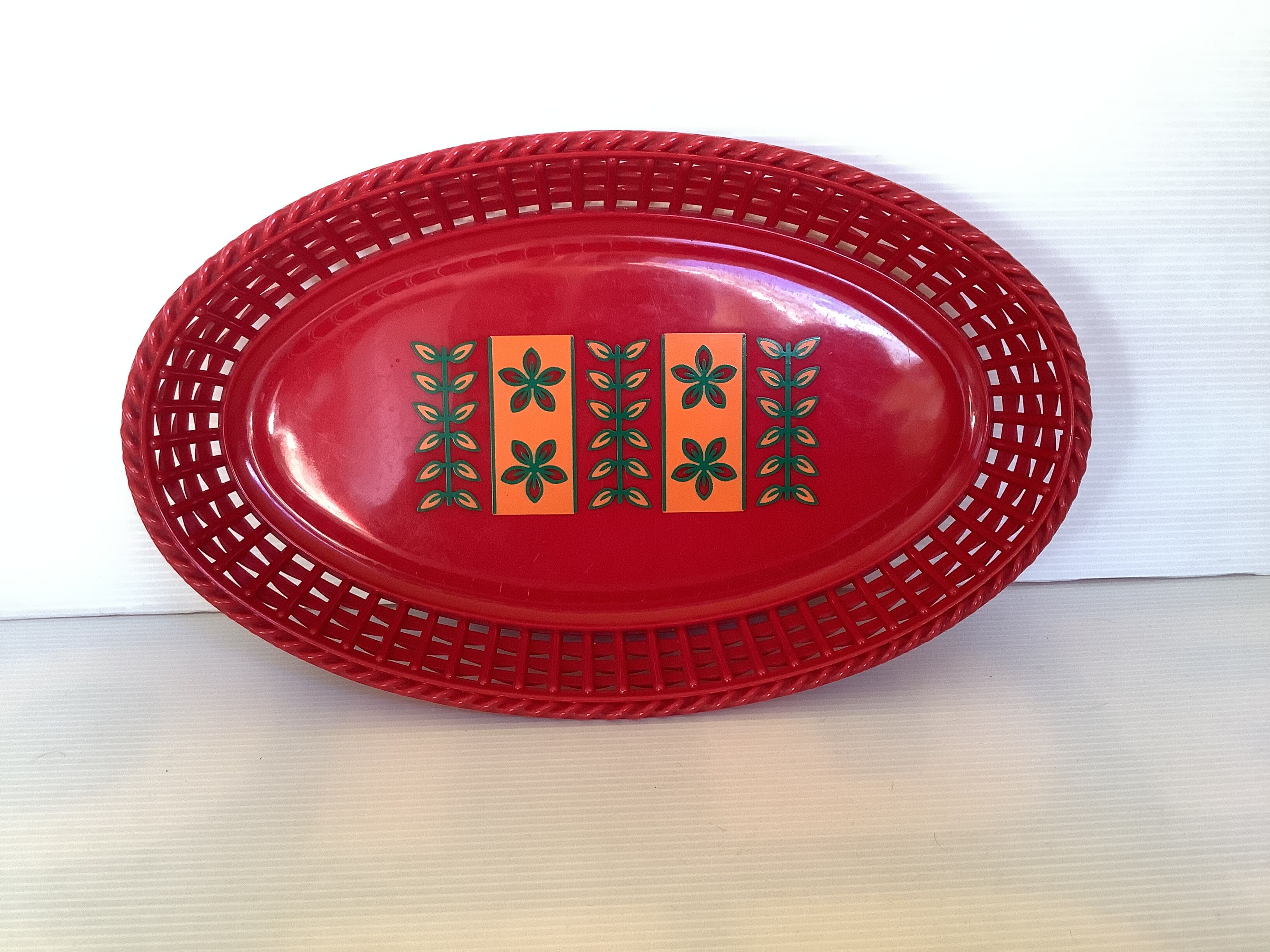 Red oval basket