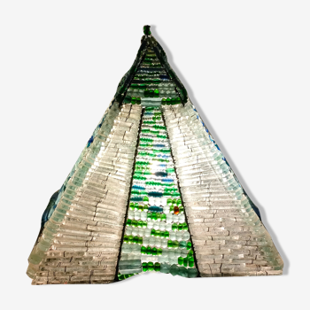 Lampe pyramide en verre