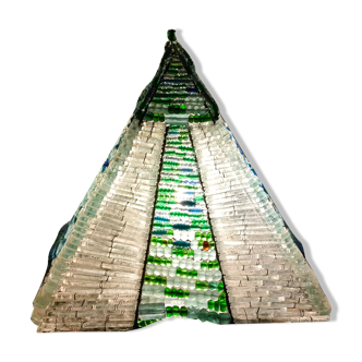 Lampe pyramide en verre