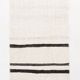 Beige & Black Striped Pattern Vintage Kilim Rug, 74x351 Cm