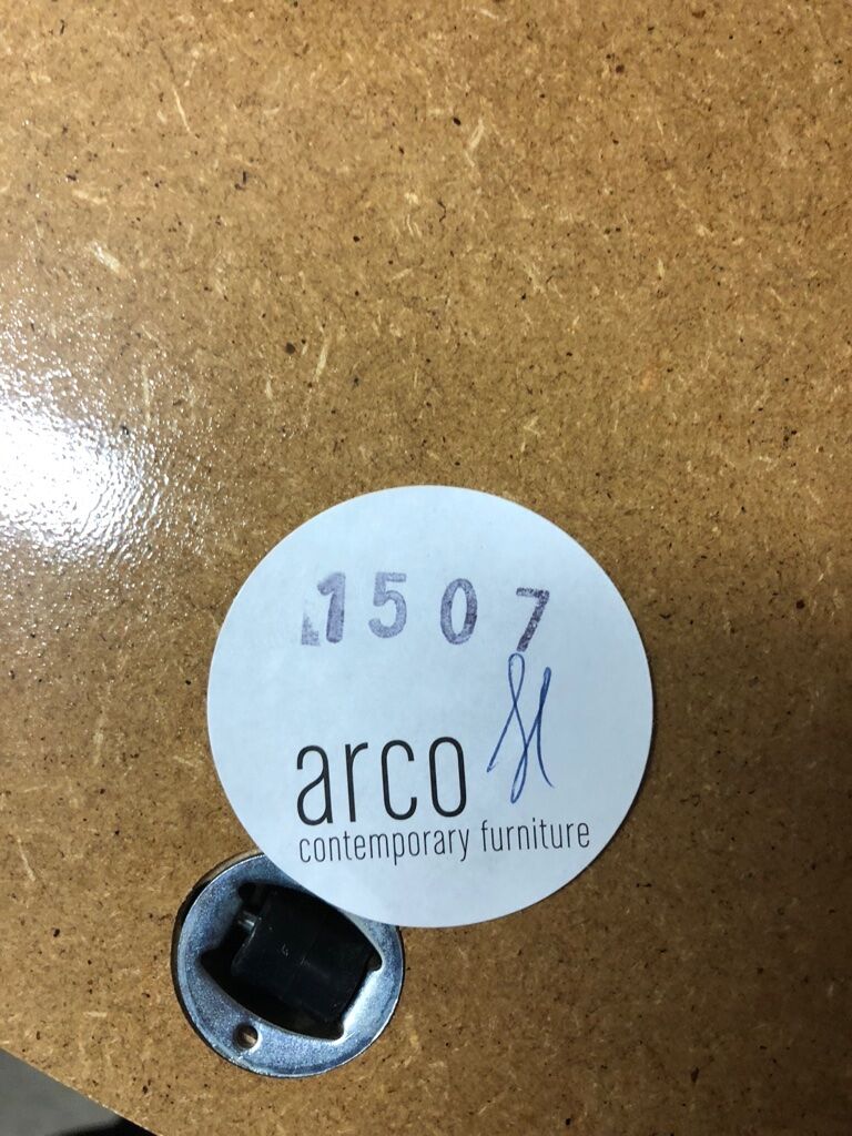 Arco wood and concrete round dining table