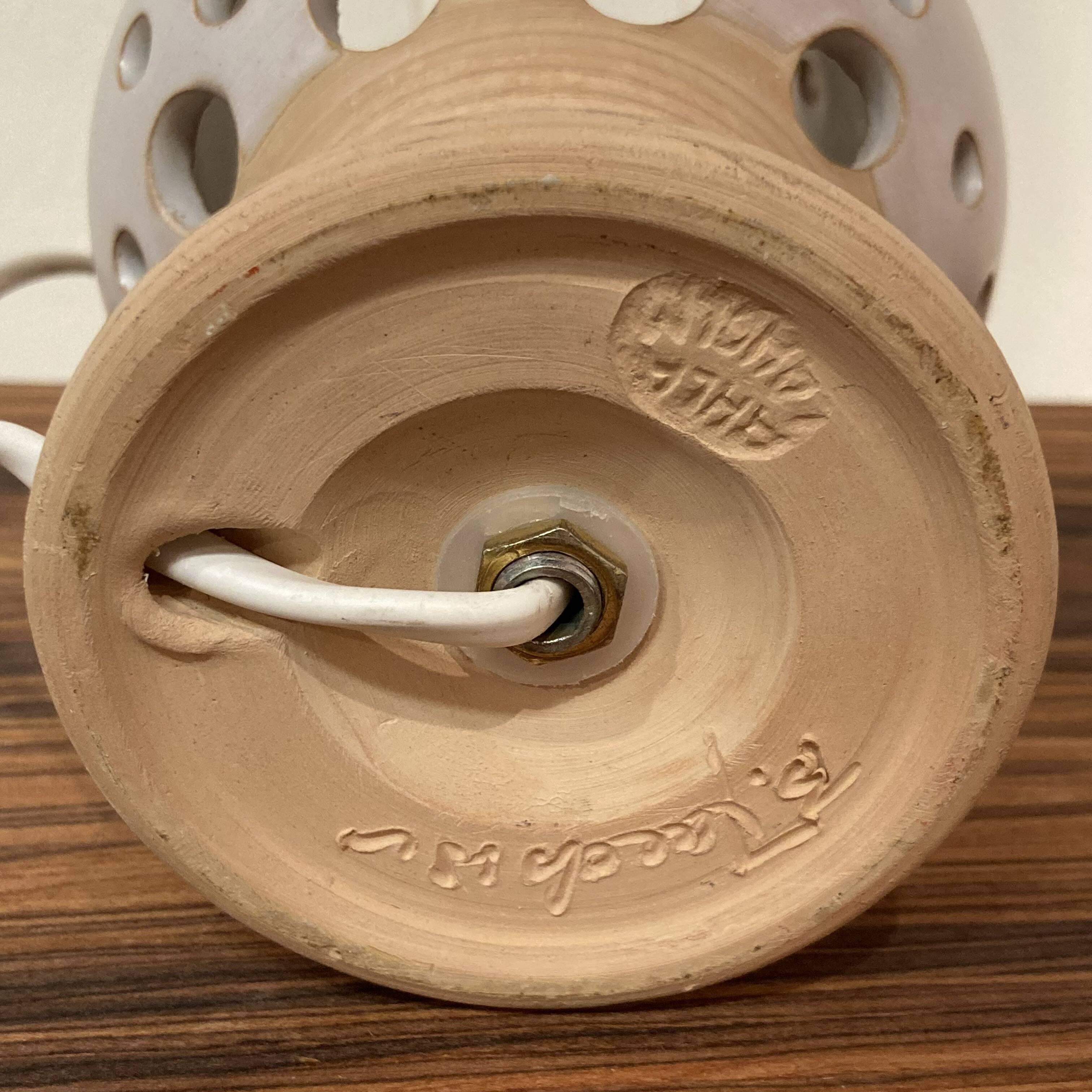 TERRACOTTA LAMP "SCANDINAVIAN DESIGN 1960."