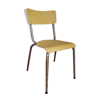 Adult school chair revisited in yellow
