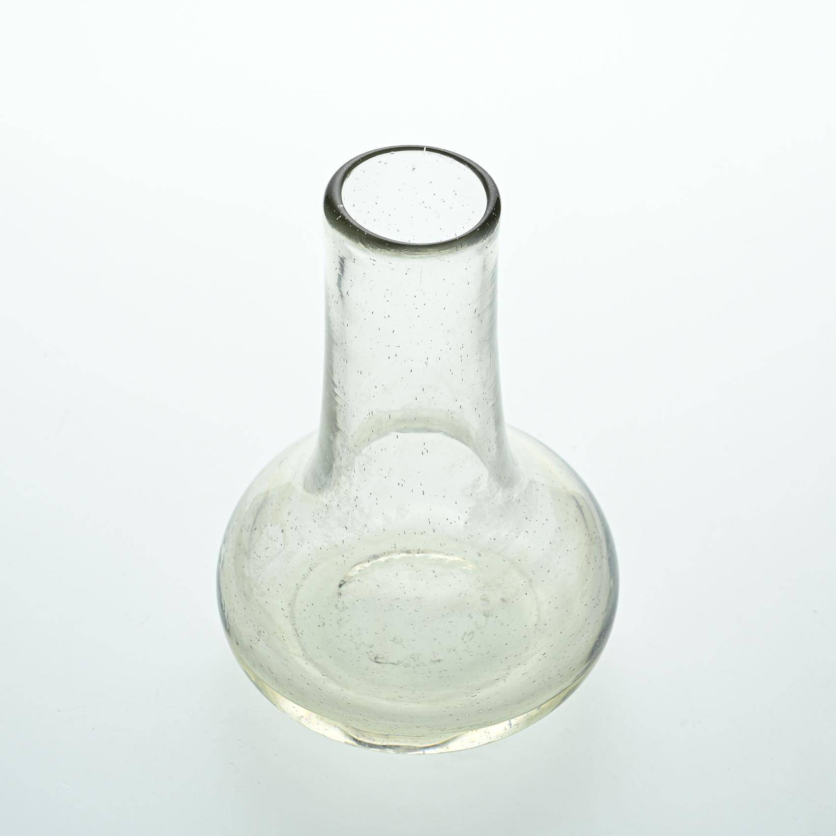 Blown glass soliflore vase by Claude Morin, Dieulefit circa 1975