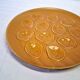 Brown ceramic oyster serving dish in good condition