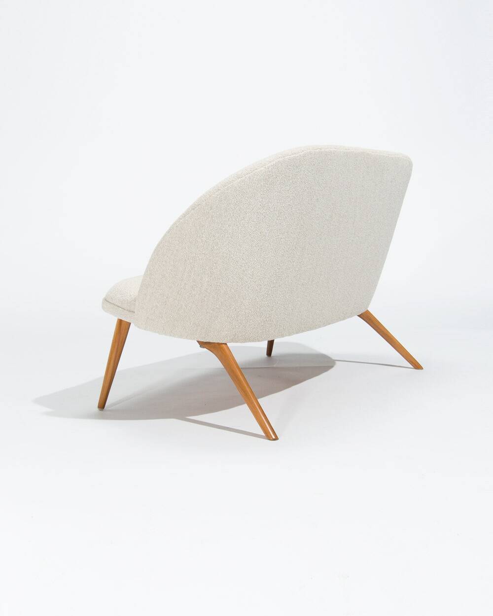 1940’s Swedish Mid-Century Sofa in Cream Bouclé