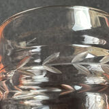 Service for 4 people - Art Deco - Glass or 1/2 pink crystal blown and cut
