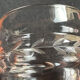 Service for 4 people - Art Deco - Glass or 1/2 pink crystal blown and cut