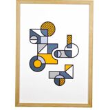Illustration - Affiche A3 abstraite géométrique graphique colorée numérotée #003