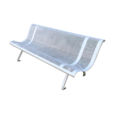 Old garden bench in perforated metal