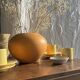 Orange ball vase from the 90s, H15 D20