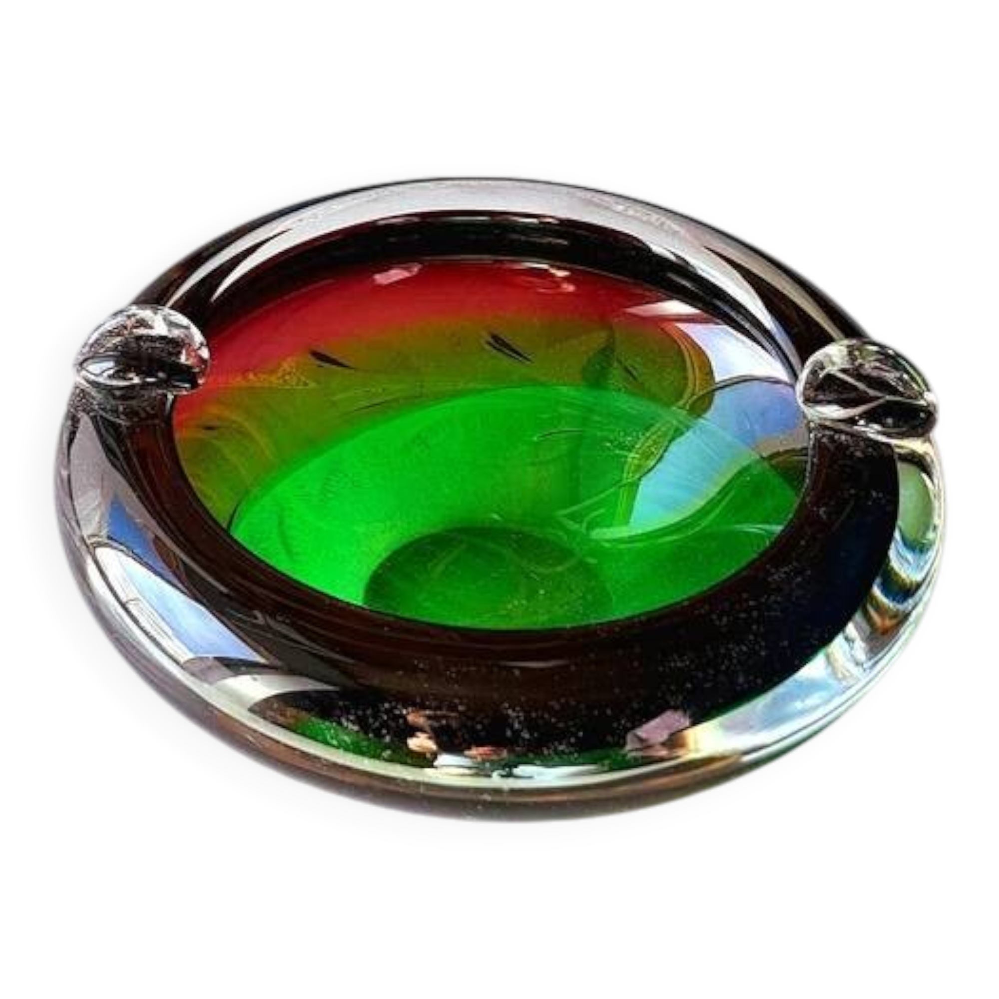 Multicoloured ashtray, Murano 1970.