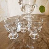 4 glass chicken shells