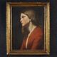 Peinture italienne du 19e siècle, portrait d'une jeune fille